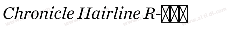 Chronicle Hairline R字体转换